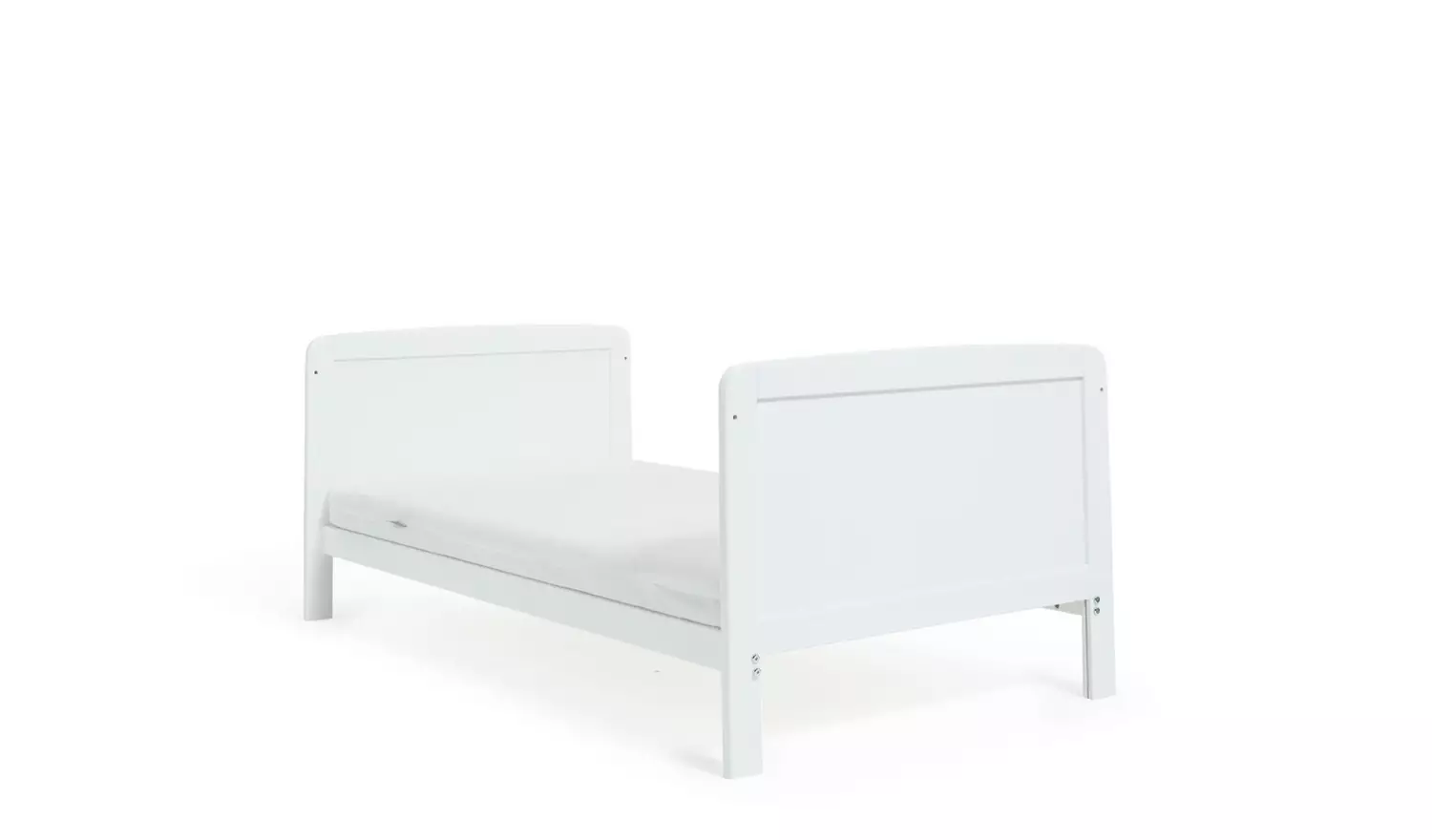 Baby Elegance Travis Baby Cot Bed with Mattress - White