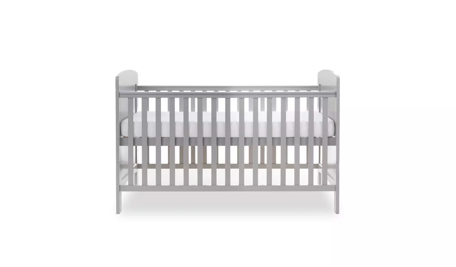 Obaby Grace Baby Cot Bed with Mattress - Warm Grey