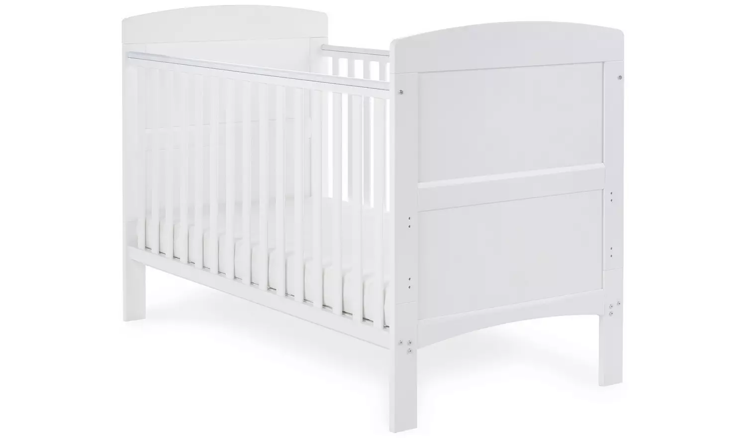 Obaby Grace Cot Bed with Mattress - White