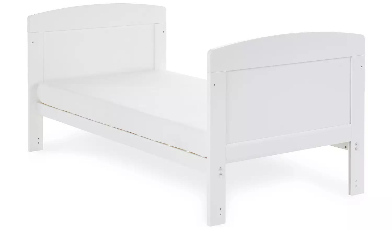 Obaby Grace Cot Bed with Mattress - White