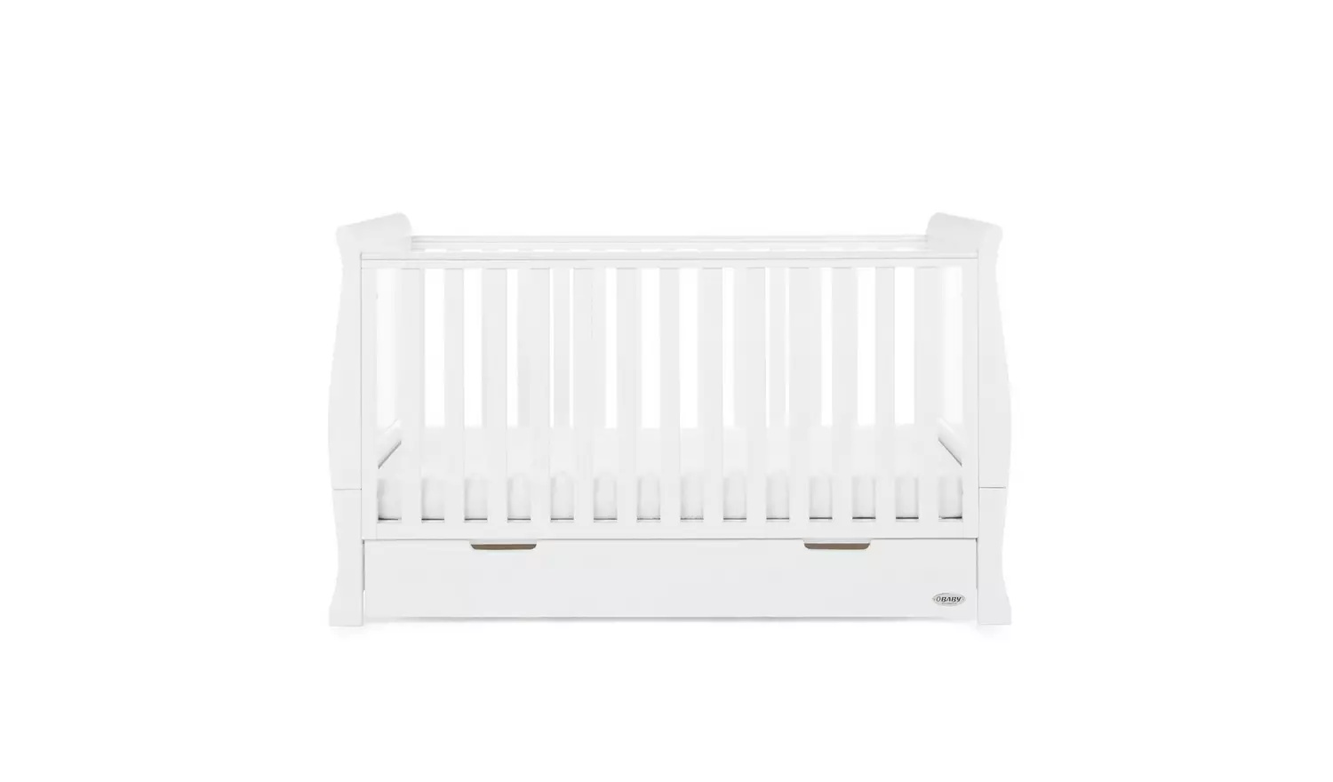 Obaby Stamford Classic Sleigh Cot Bed - White