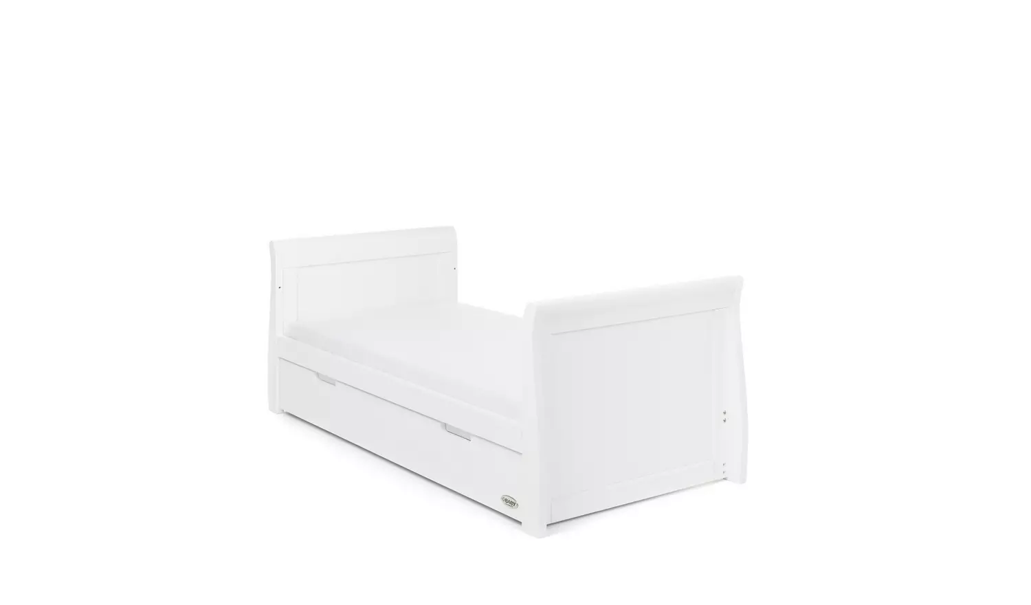Obaby Stamford Classic Sleigh Cot Bed - White