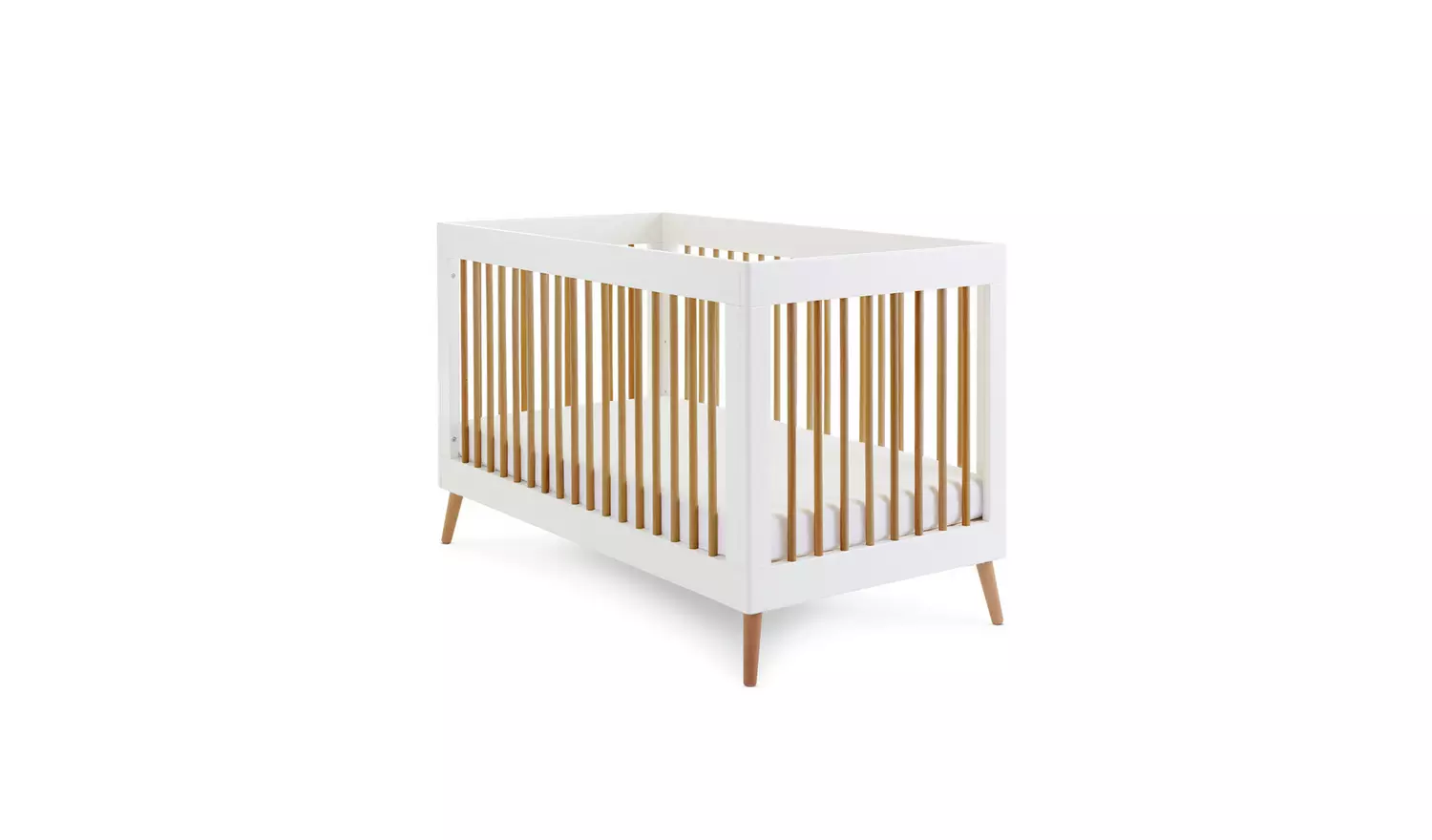 Obaby Maya Cot Bed - White with Natural