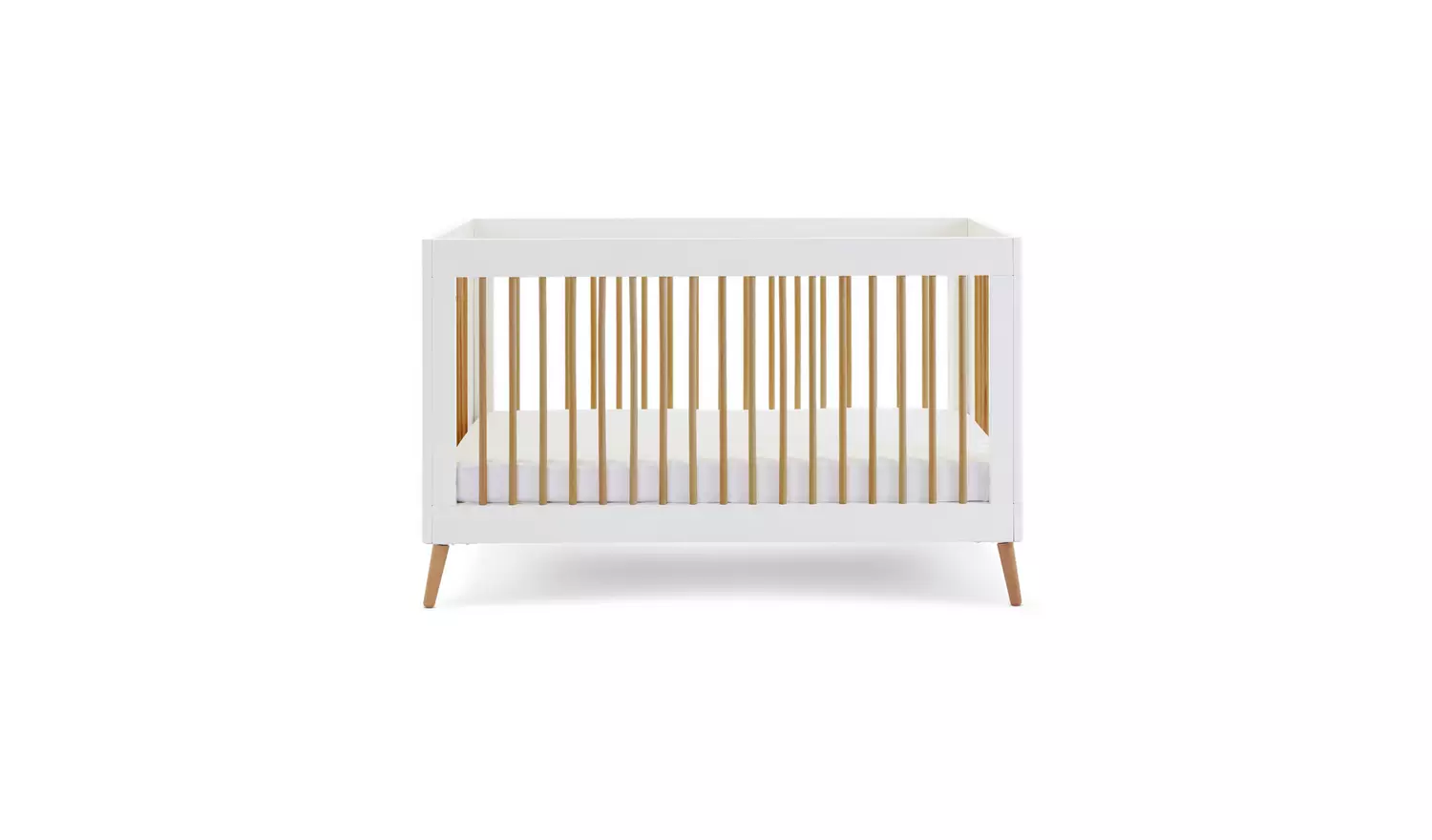 Obaby Maya Cot Bed - White with Natural