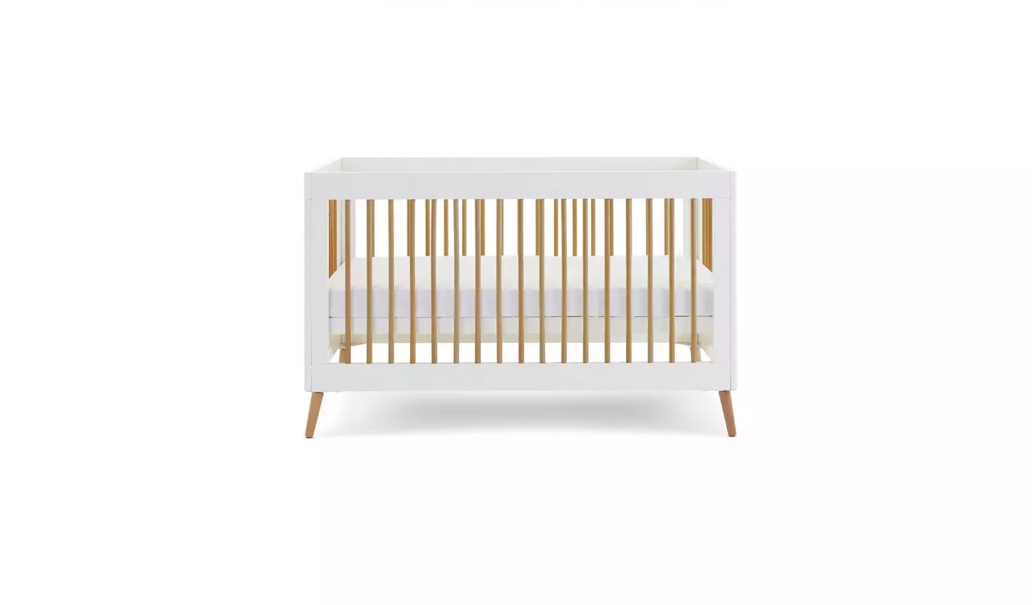 Obaby Maya Cot Bed - White with Natural