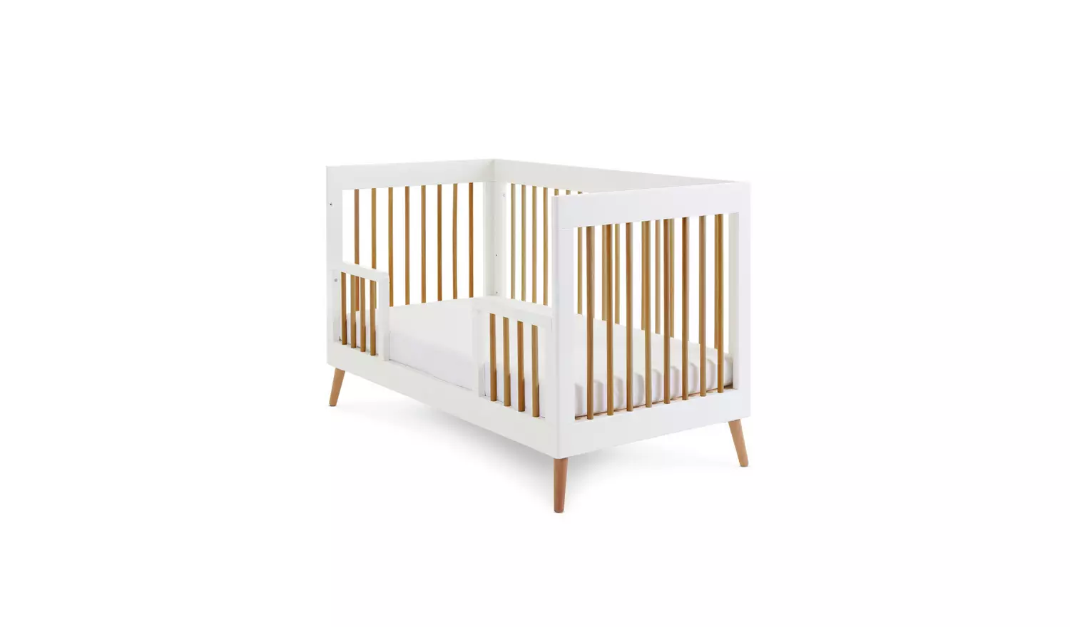 Obaby Maya Cot Bed - White with Natural