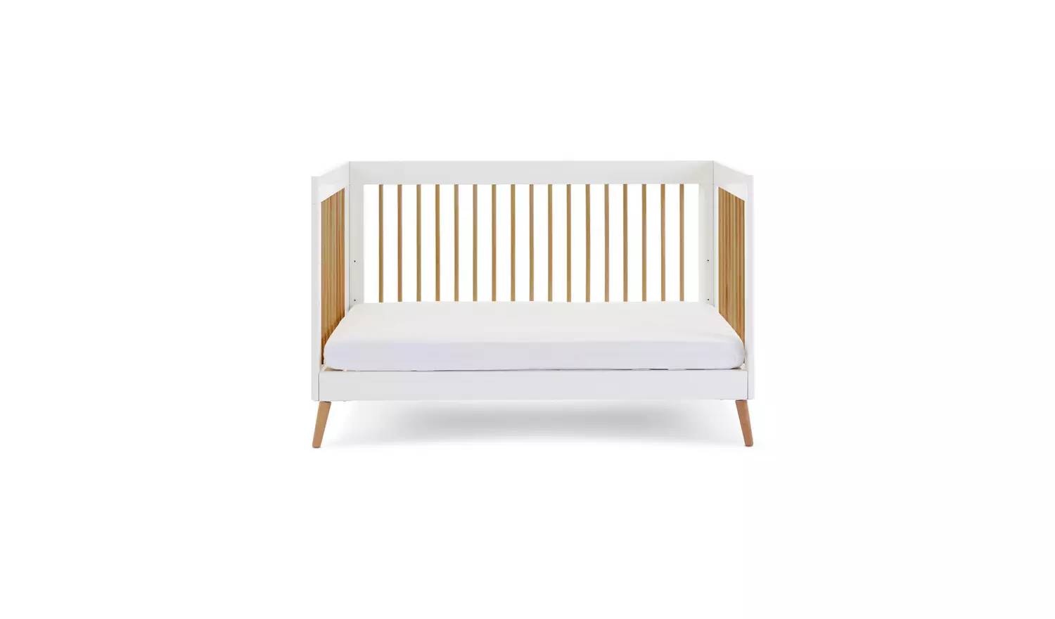 Obaby Maya Cot Bed - White with Natural