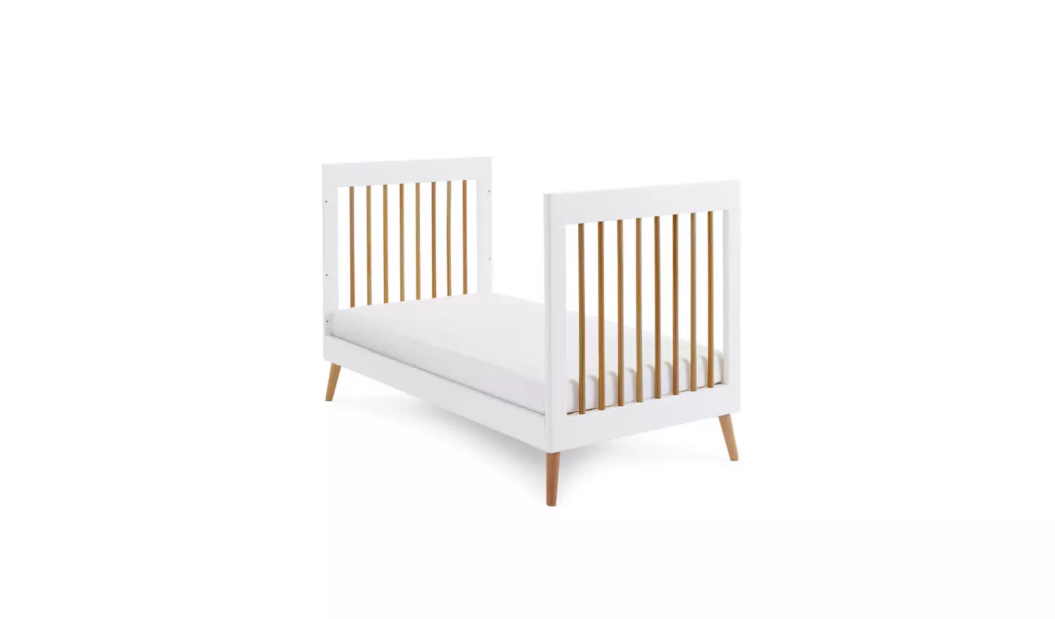 Obaby Maya Cot Bed - White with Natural