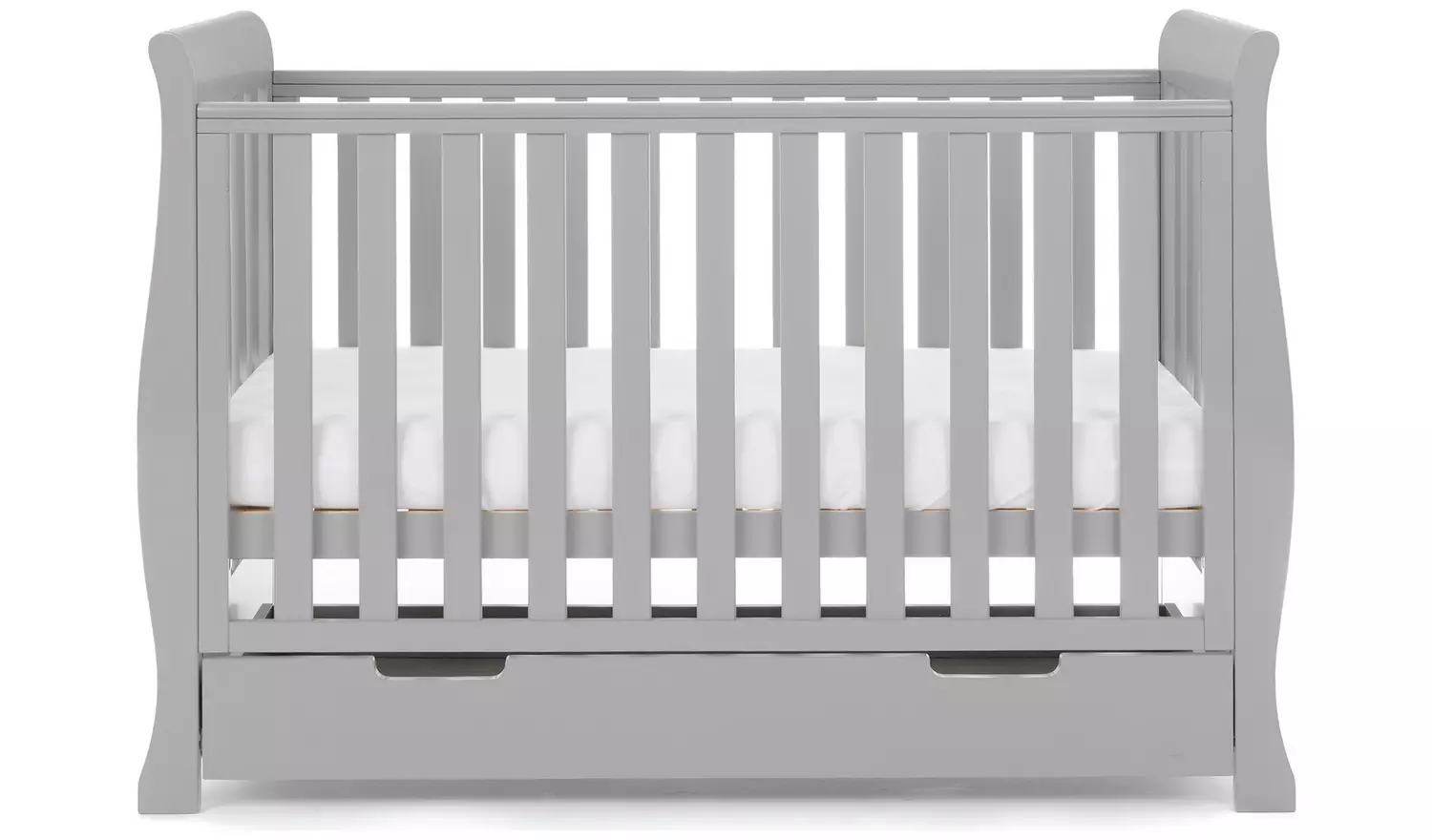 Obaby Stamford Mini Sleigh Cot Bed - Warm Grey