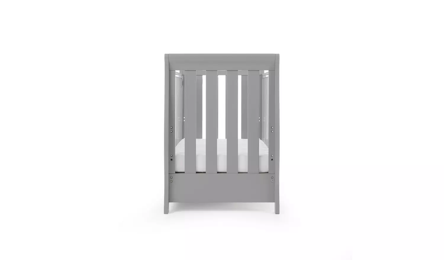 Obaby Stamford Mini Sleigh Cot Bed - Warm Grey