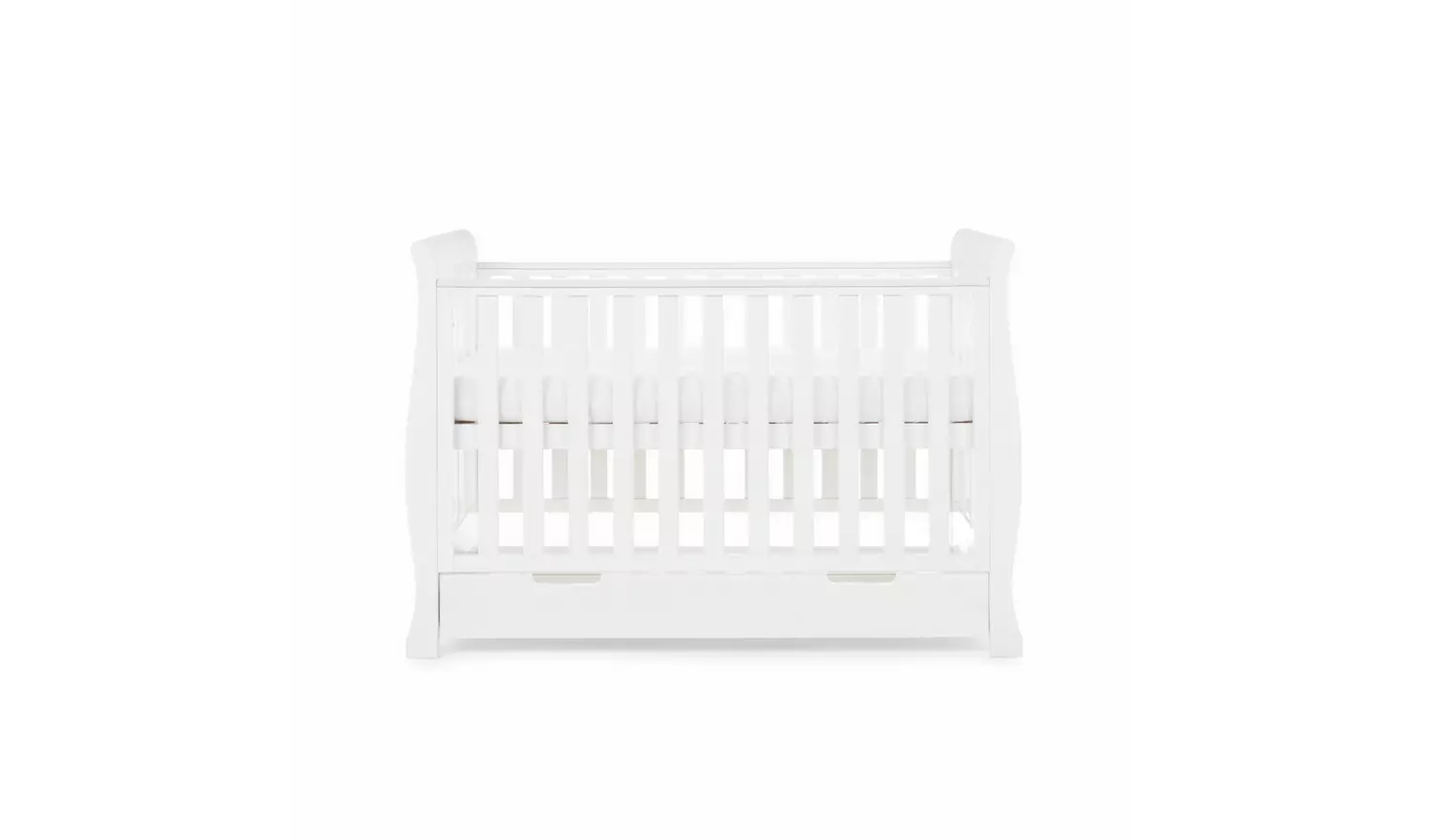 Obaby Stamford Mini Sleigh Cot Bed - White