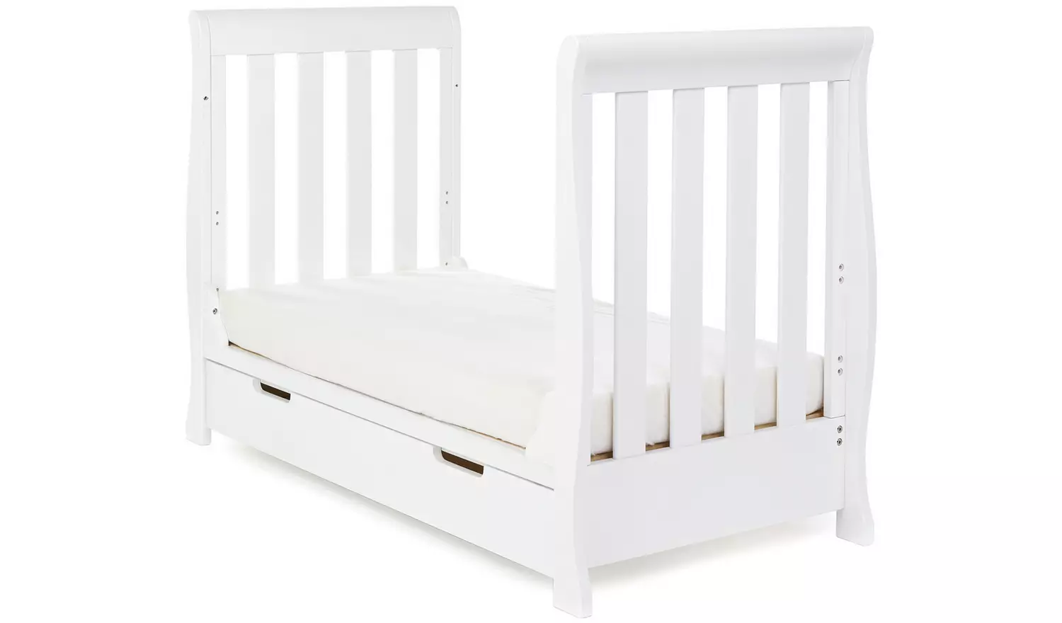 Obaby Stamford Mini Sleigh Cot Bed - White