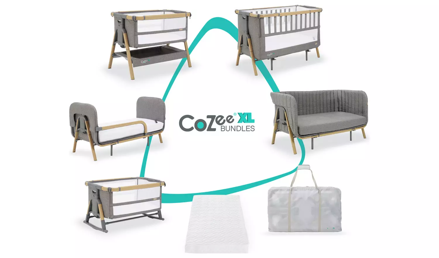 Tutti Bambini Cozee XL Complete Oak Charcoal