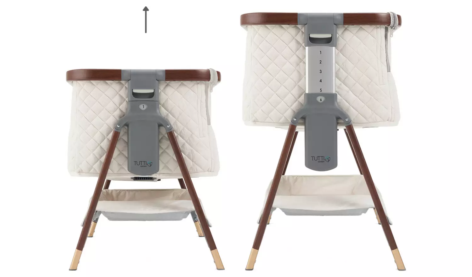 Tutti Bambini Cozee Luxe Crib Walnut Cream