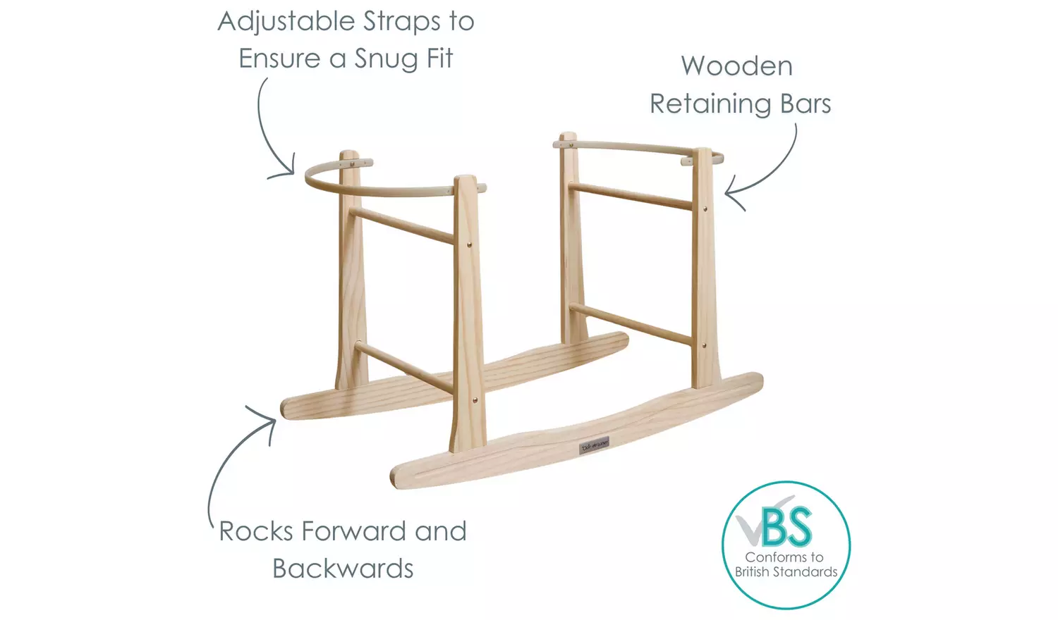 Clair De Lune Rocking Moses Basket Stand