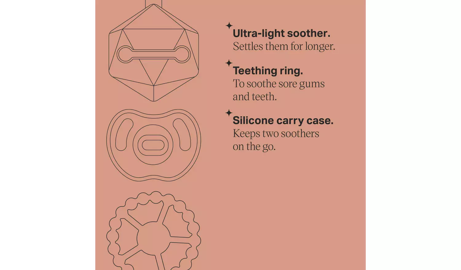 Tommee Tippee Silicone Dummy and Comfort Gift Set – Pink