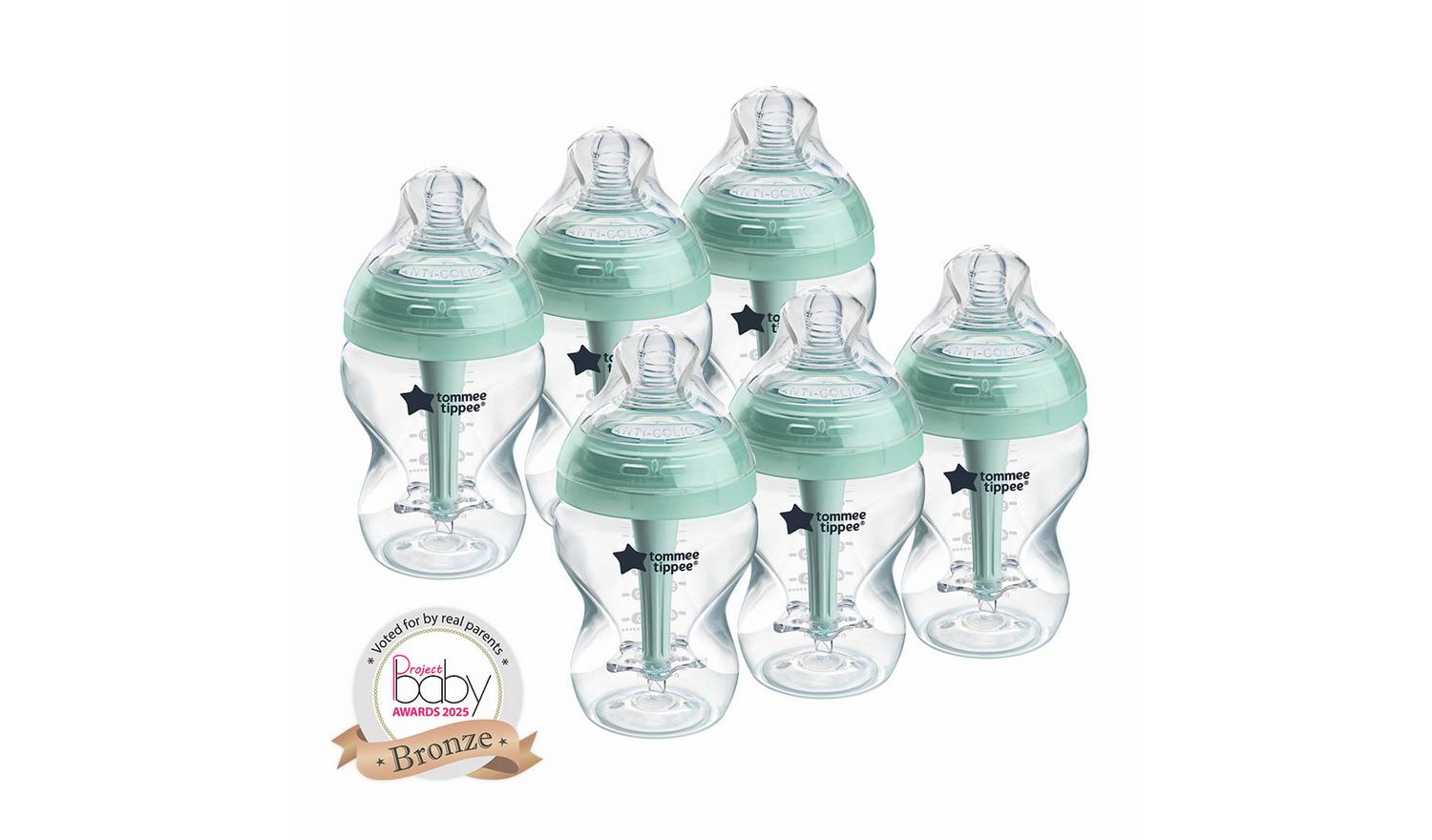 Tommee Tippee Advanced Anti-Colic Baby Bottle Pack of 6