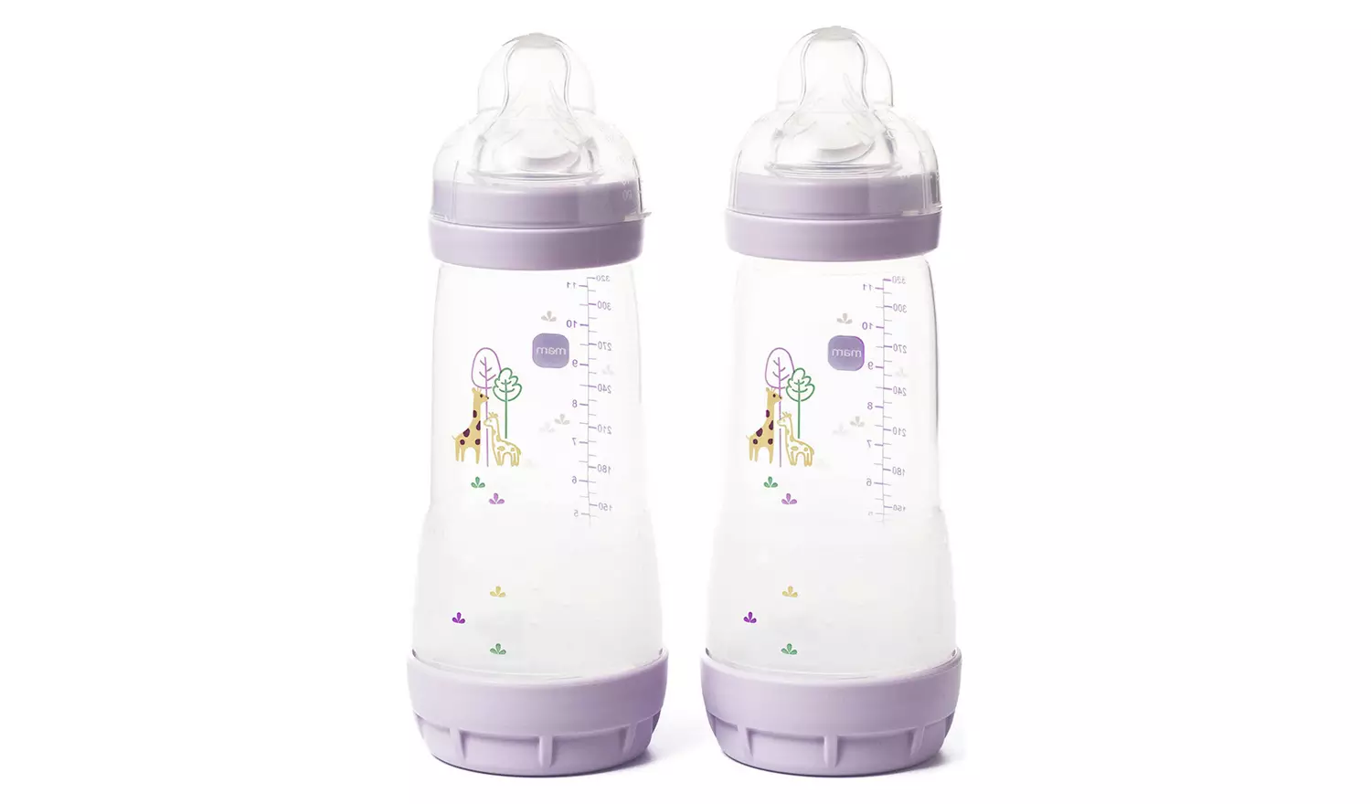 MAM Easy Start Anti-Colic 320ML Baby Bottles 2 Pack Lilac