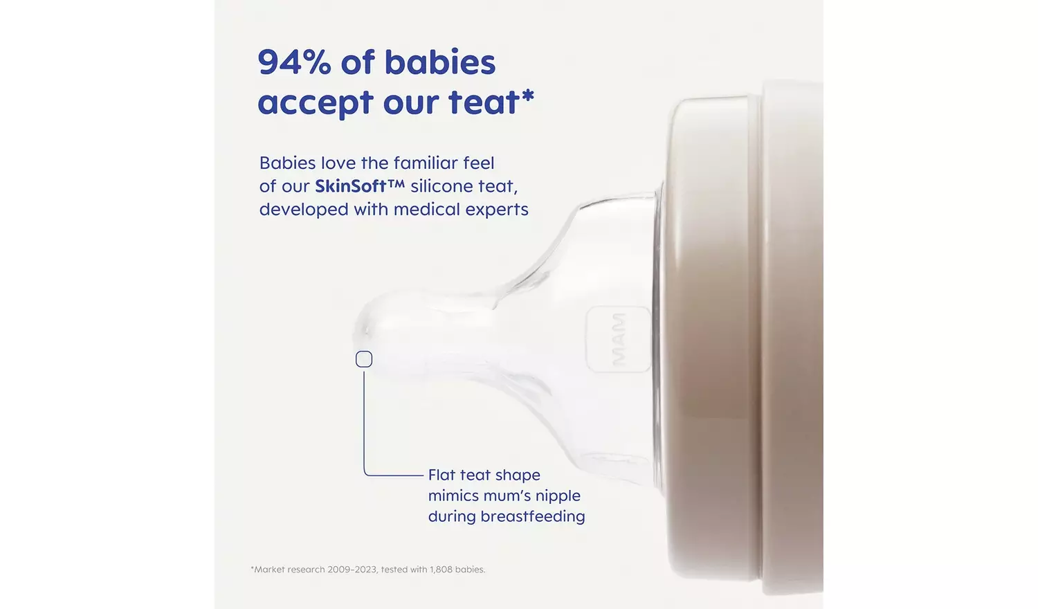 MAM Easy Start Anti-Colic 260ml Baby Bottle 3 Pack - Lilac