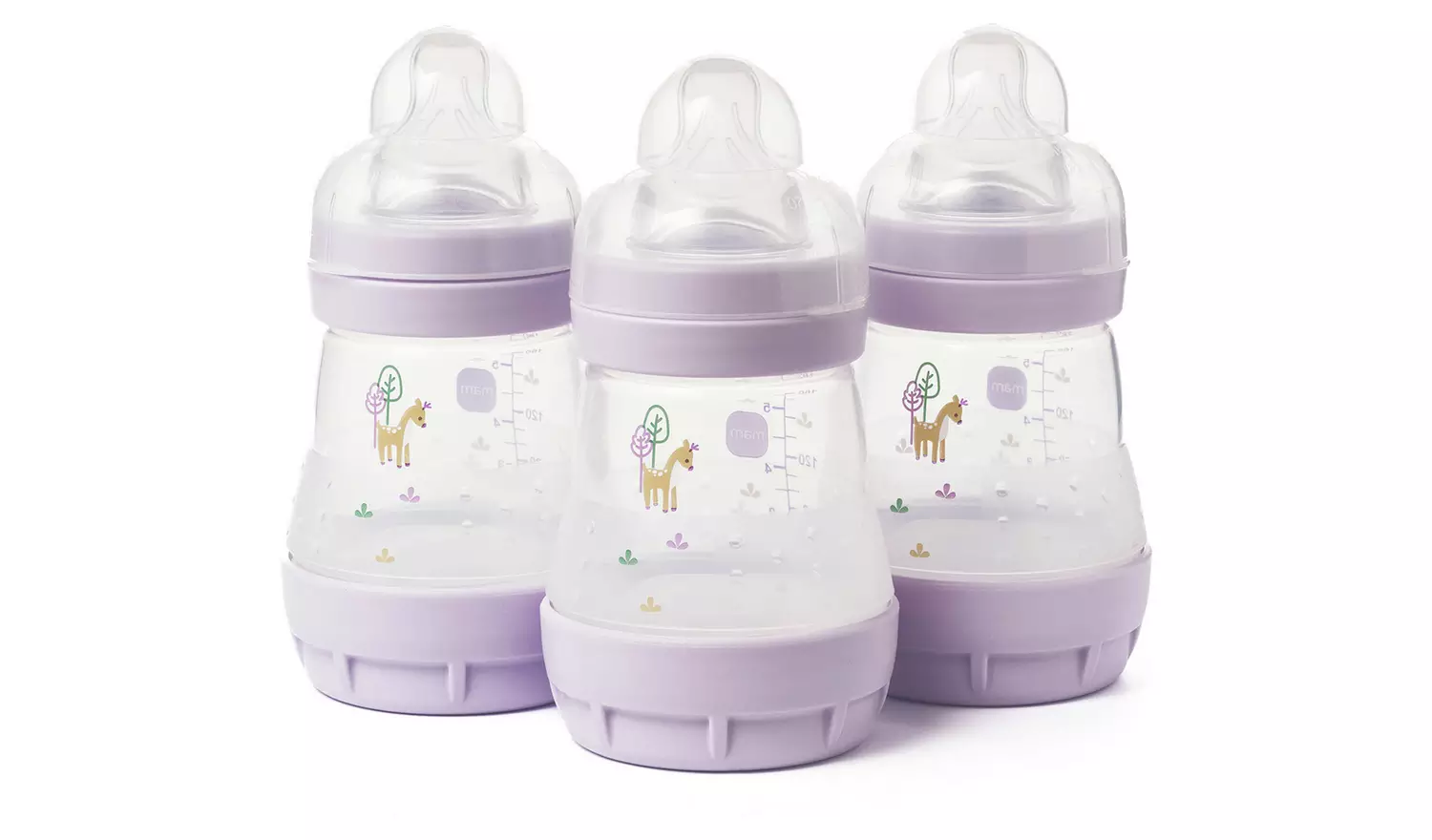 MAM Easy Start Anti-Colic 160ml Baby Bottle 3 Pack - Lilac