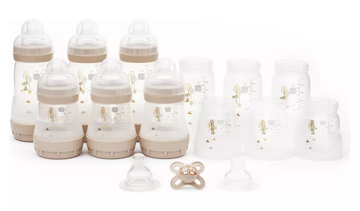 MAM Easy Start Anti-Colic Large Baby Bottle Set - Grey