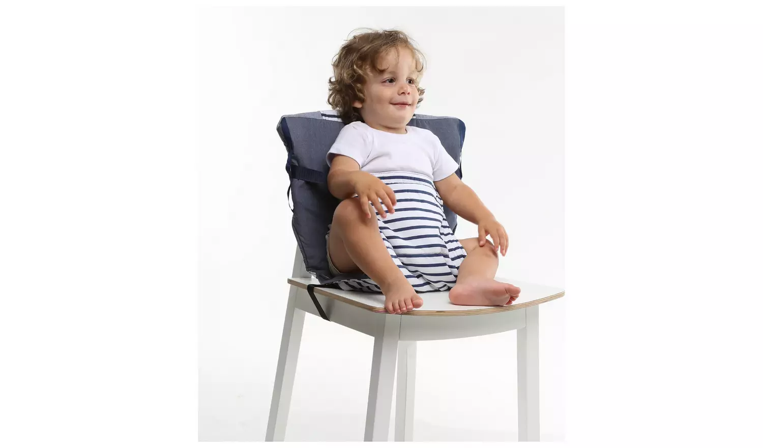 BabyToLove Travel Pocket Chair & Booster Seat - Blue Stripes