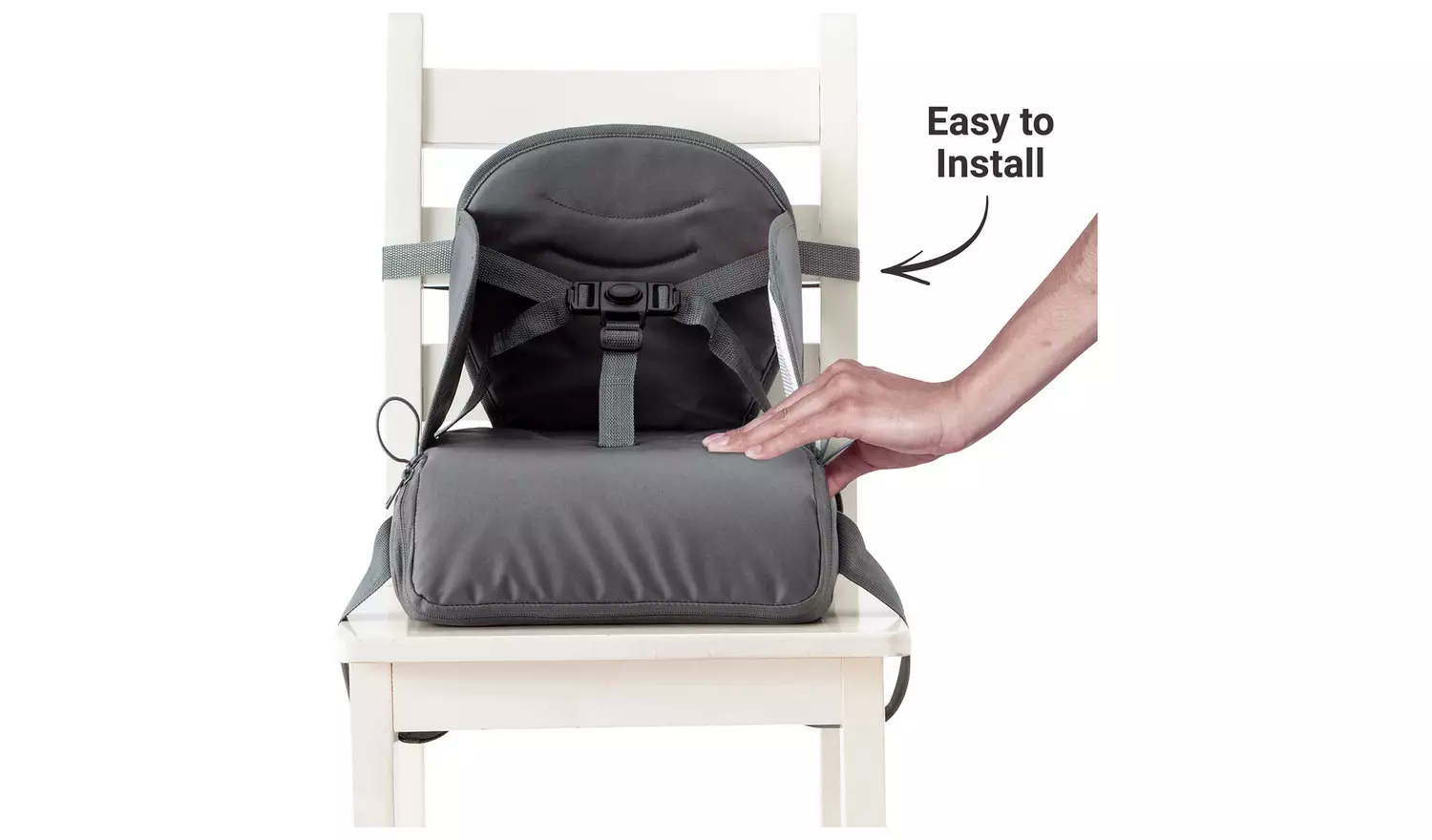 BabyToLove Travel waterproof booster seat with storage grey