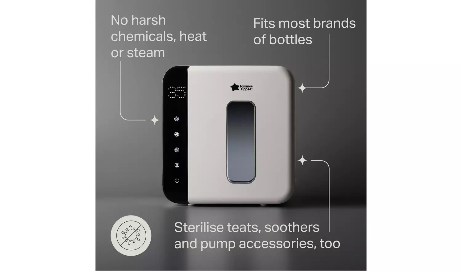 Tommee Tippee Ultra UV Steriliser, Dryer and Storage – Black