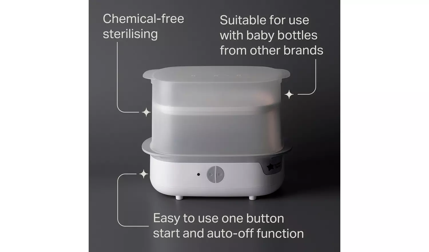 Tommee Tippee Advanced Electric Baby Bottle Steriliser-White