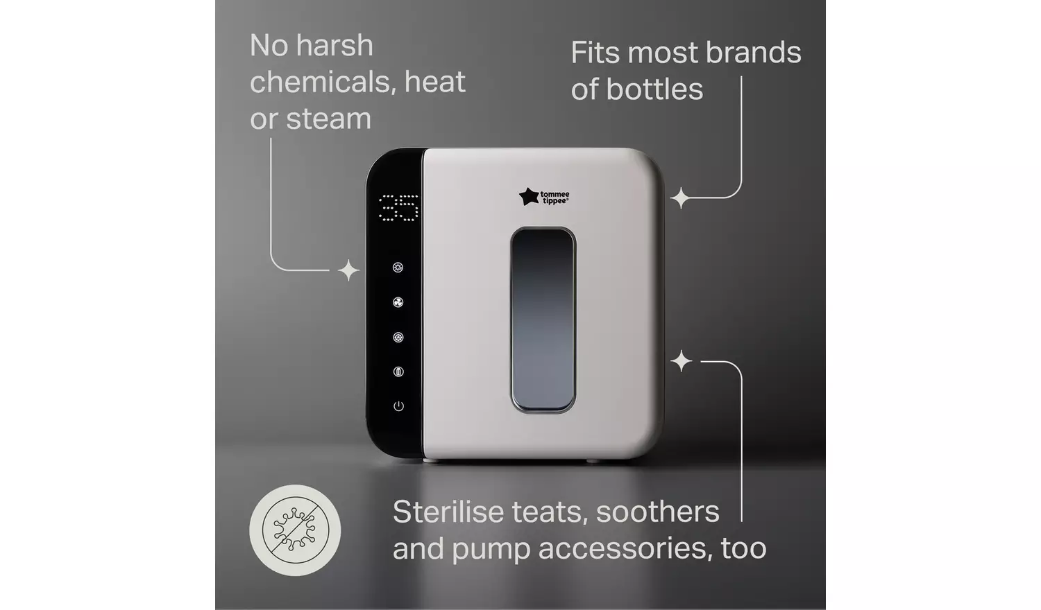 Tommee Tippee Ultra UV Steriliser, Dryer and Storage – White