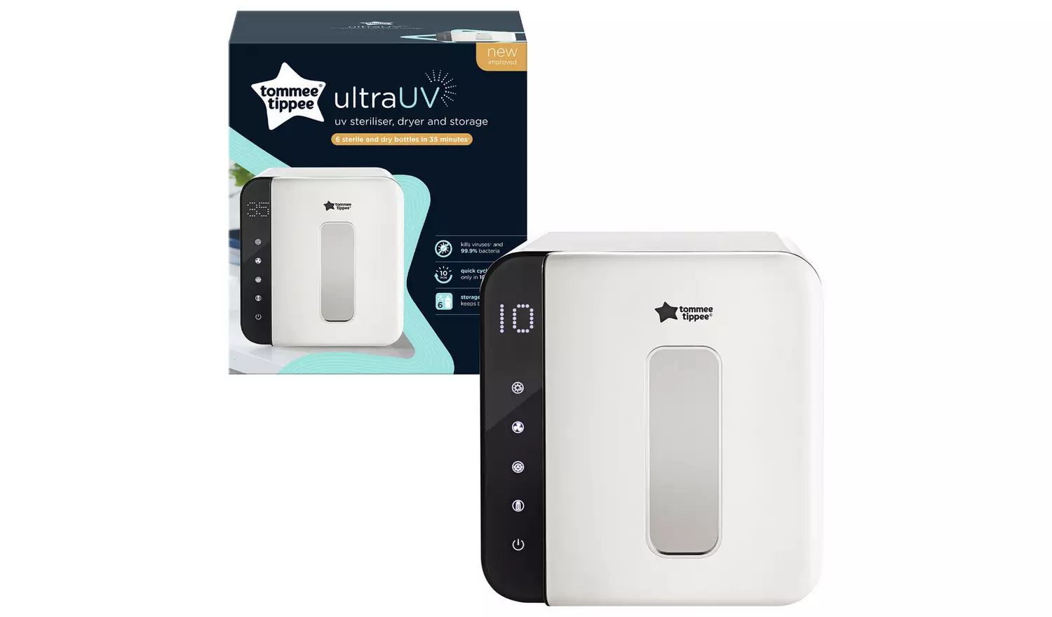 Tommee Tippee Ultra UV Steriliser, Dryer and Storage – White