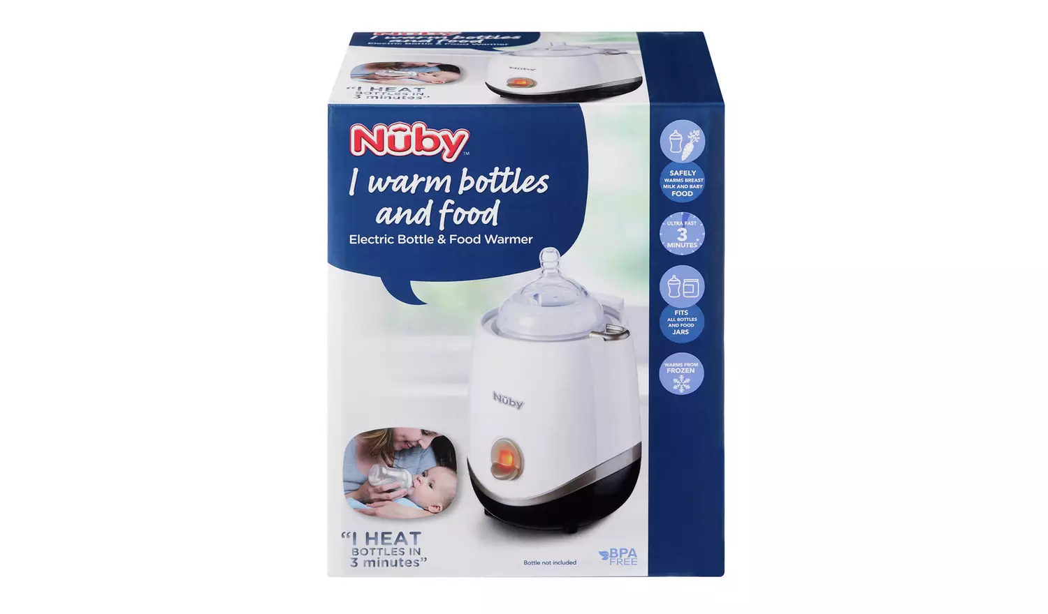 Nuby Electric Baby Bottle and Food Warmer - Black