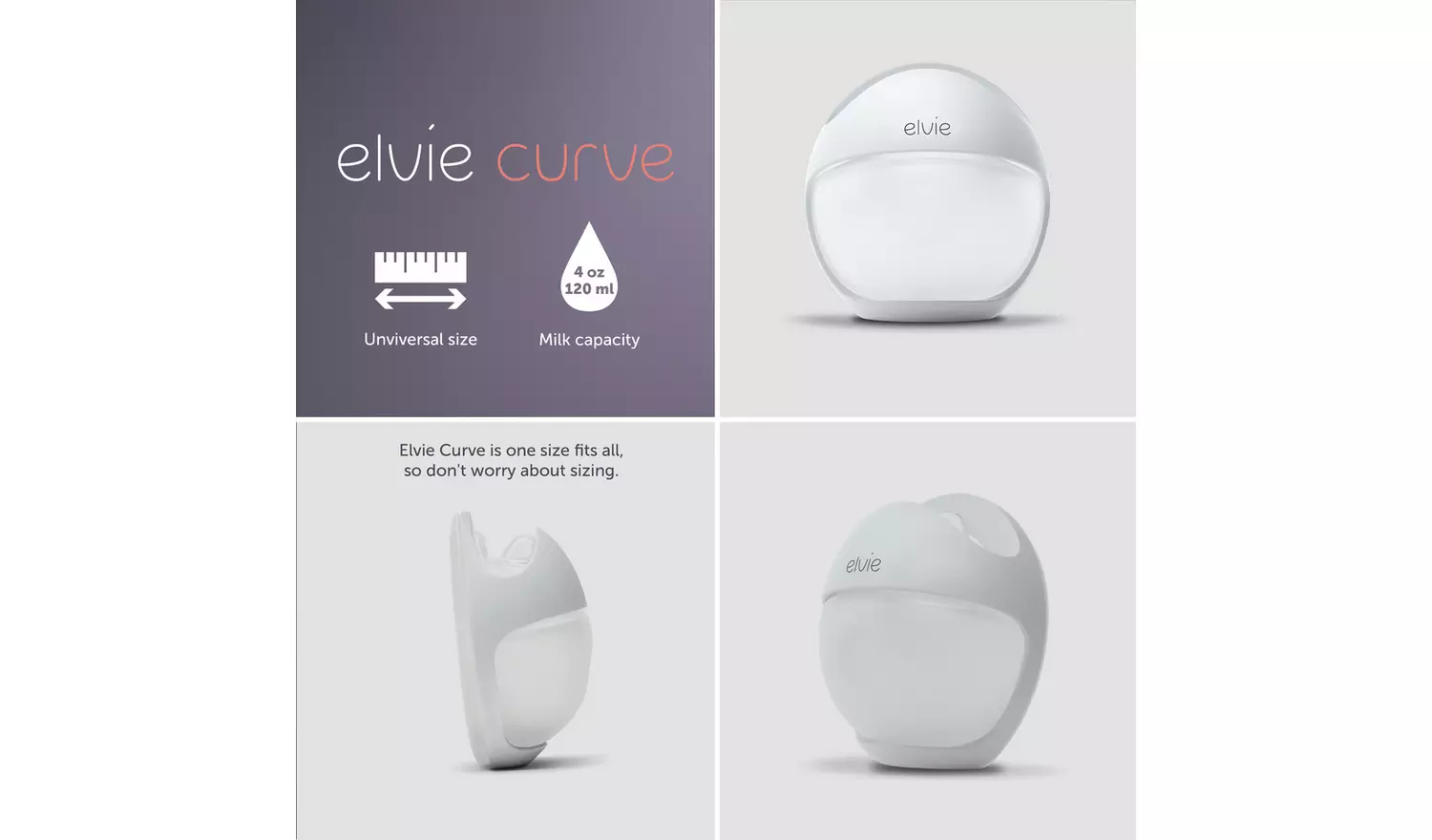 Elvie Curve Manual Silicone Breast Pump