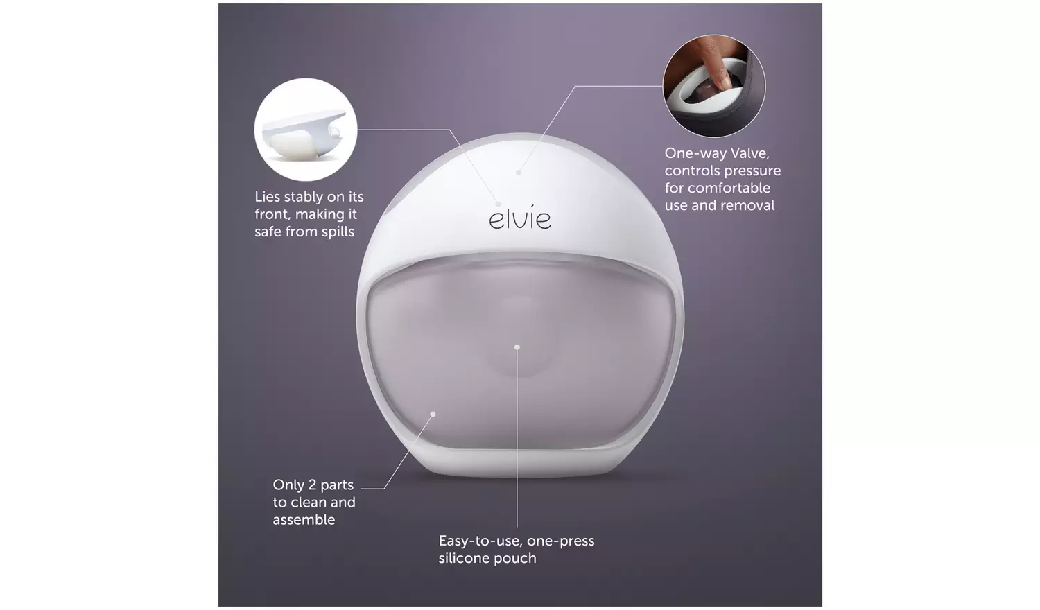 Elvie Curve Manual Silicone Breast Pump