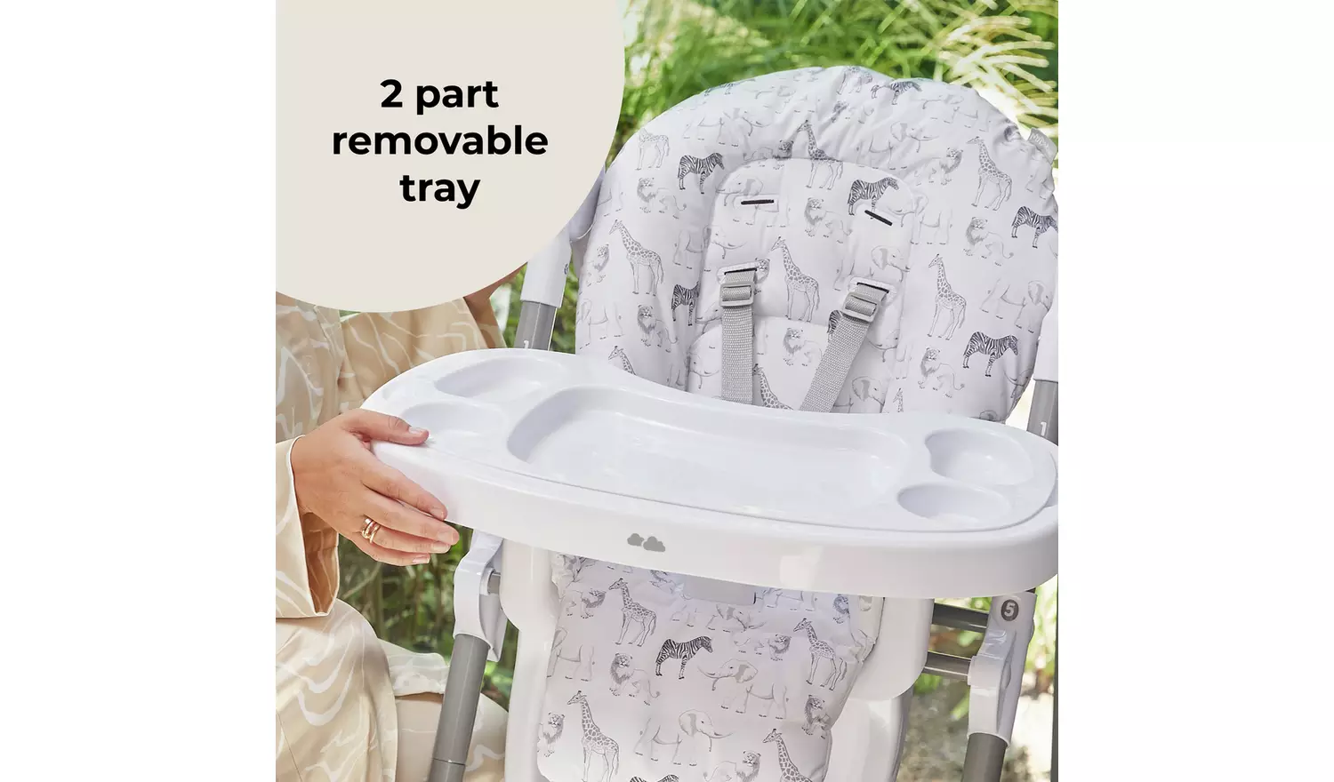 My Babiie MBHC8 Premium Highchair - Safari