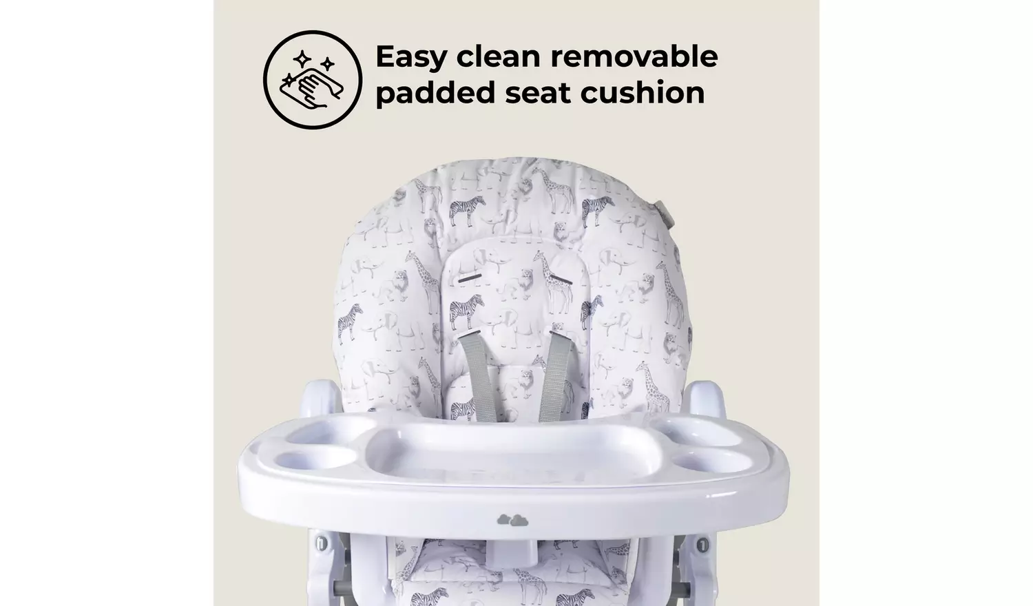 My Babiie MBHC8 Premium Highchair - Safari