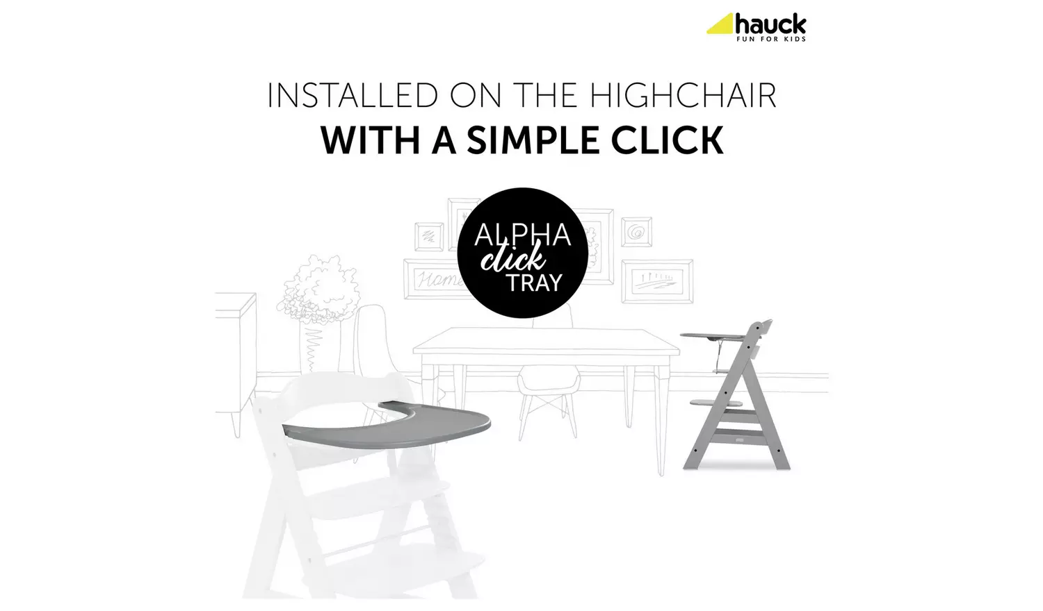 Hauck Alpha Bundle Grey Highchair