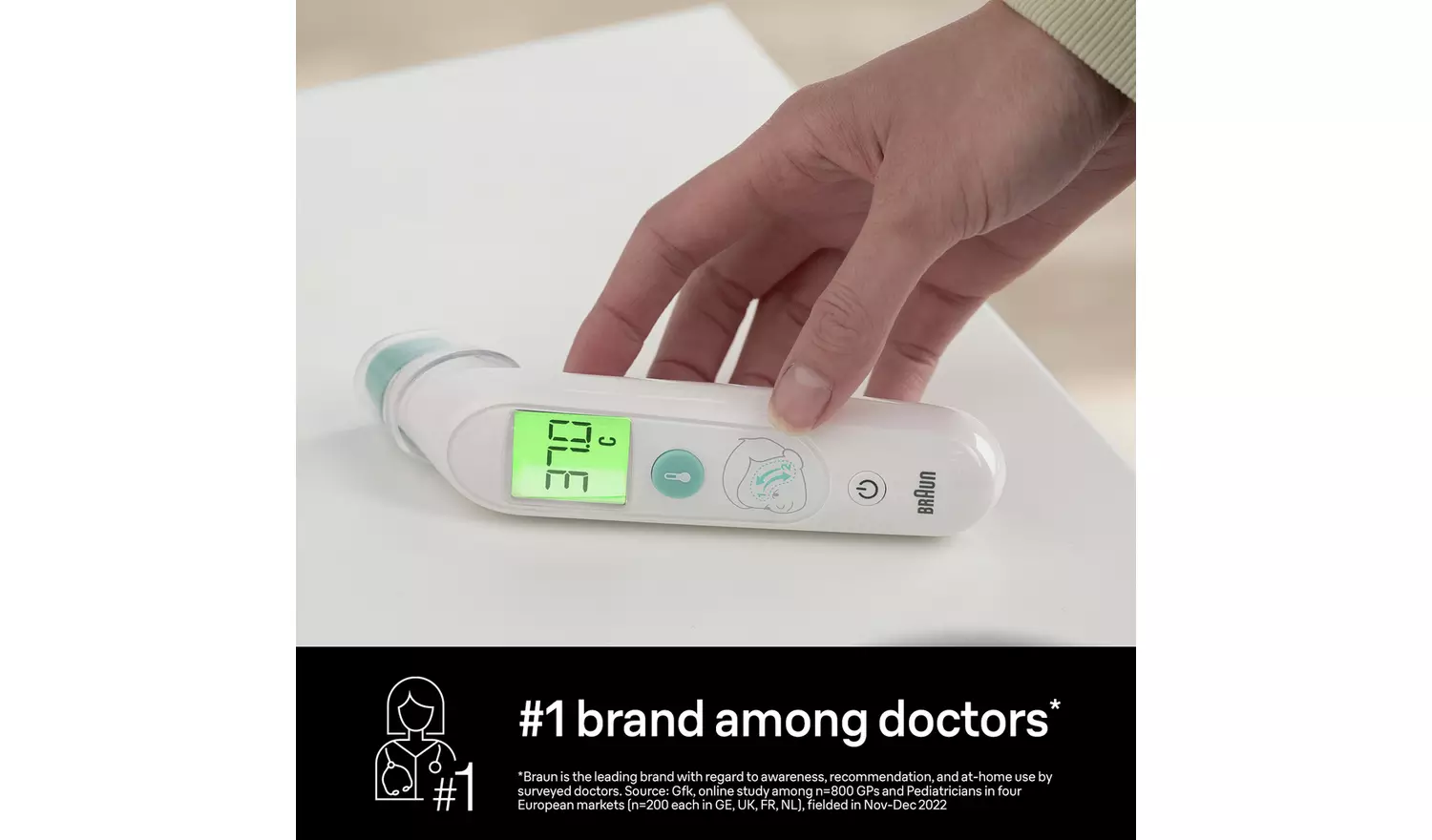 Braun BST200 TempleSwipe Forehead Thermometer