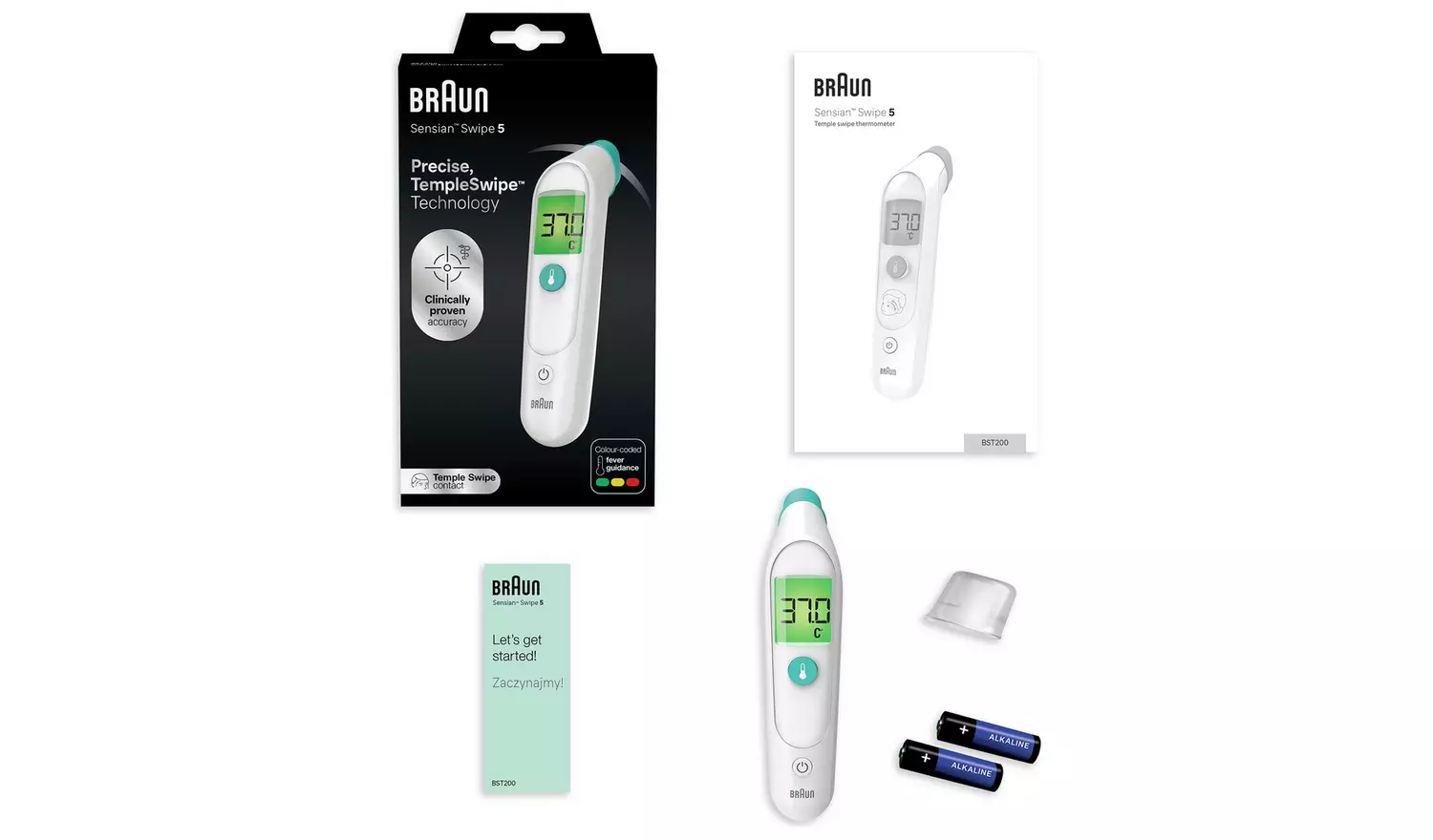 Braun BST200 TempleSwipe Forehead Thermometer