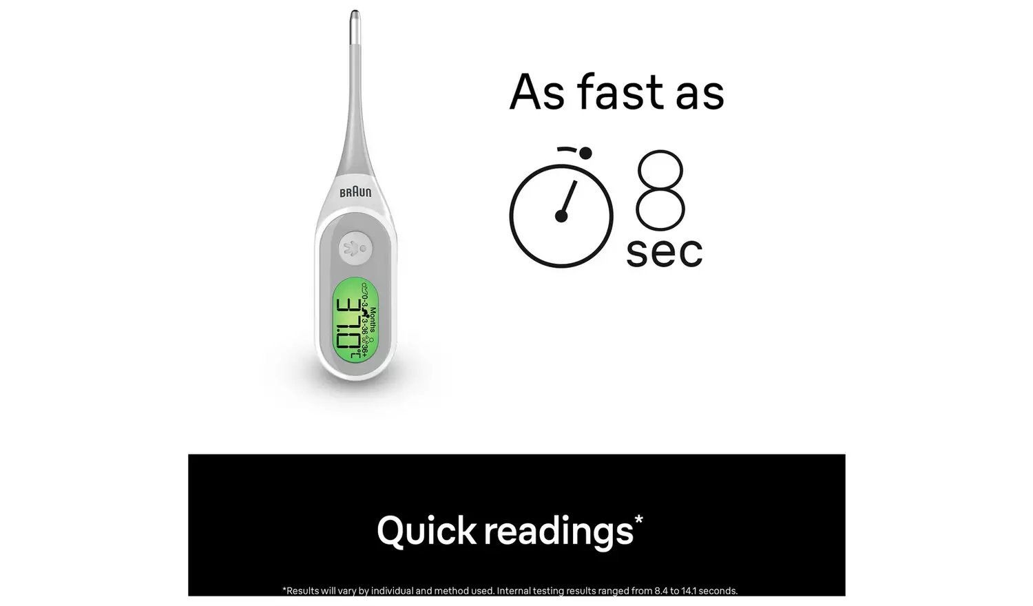 Braun PRT2000 Digital Stick Thermometer with Age Precision