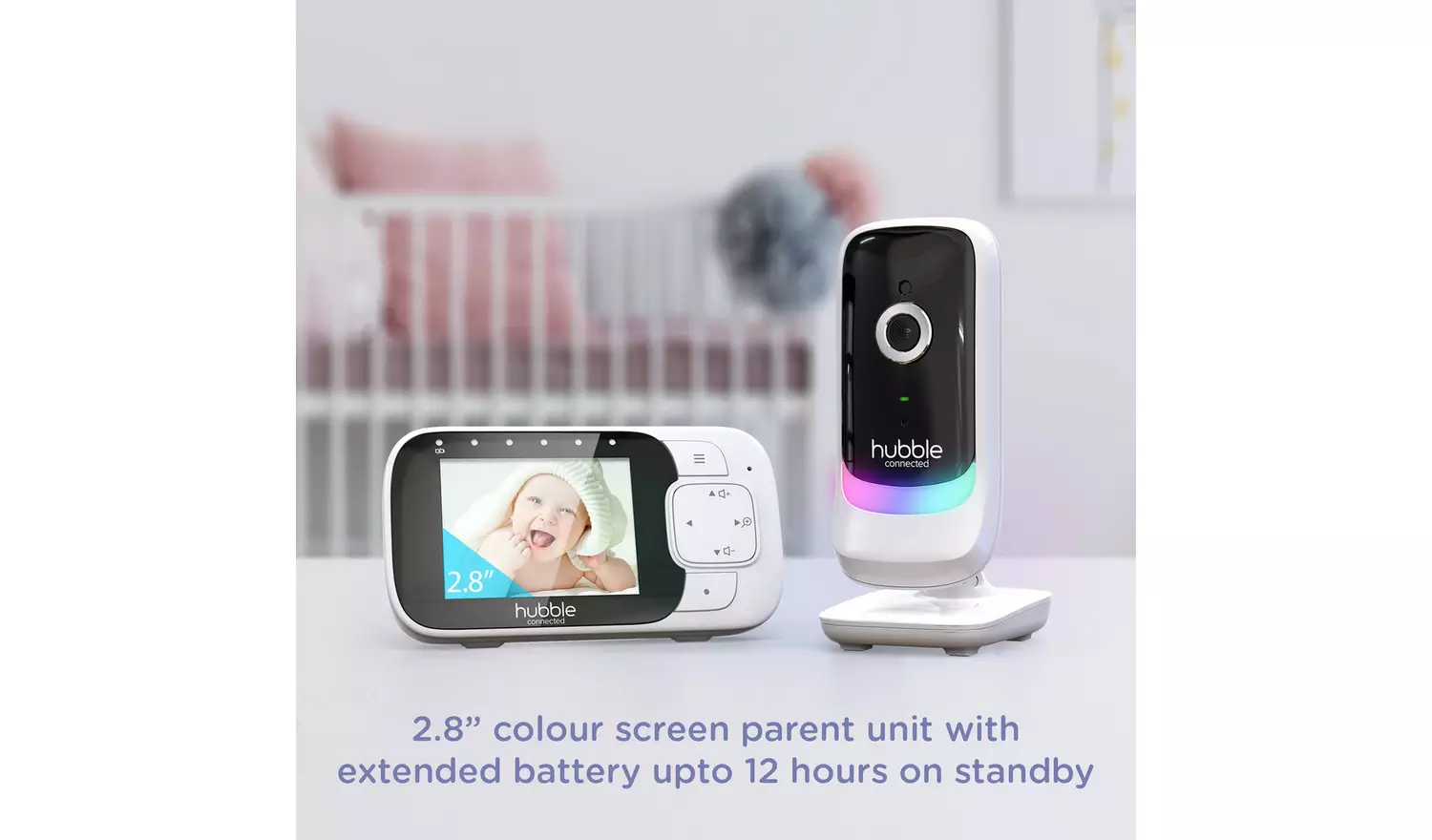 Hubble Nursery Pal Essentials 2.8" Smart Video Baby Monitor