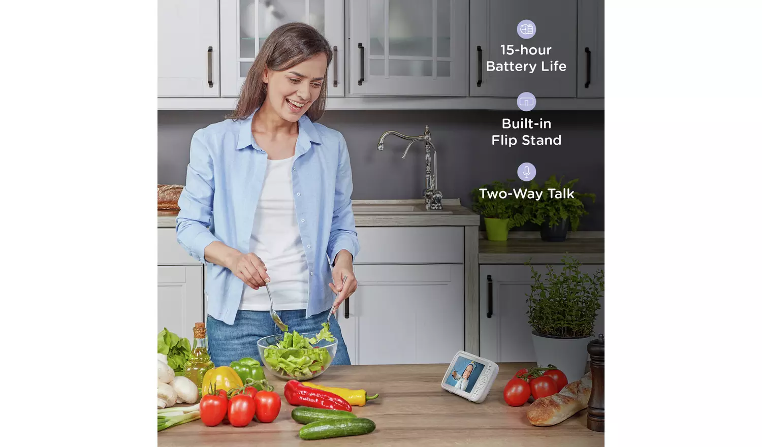 Hubble Nursery Pal Glow+ 5 Smart Video Baby Monitor