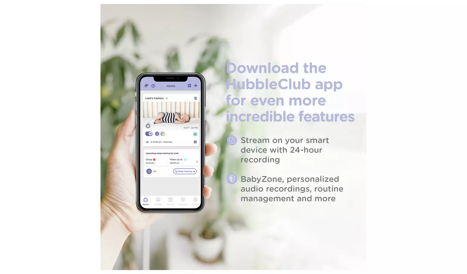 Hubble Nursery Pal Glow+ 5 Smart Video Baby Monitor