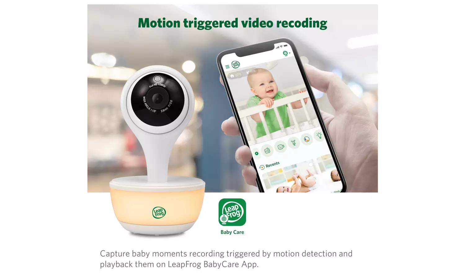 Leapfrog LF815HD 5 Inch Portable Smart Baby Monitor