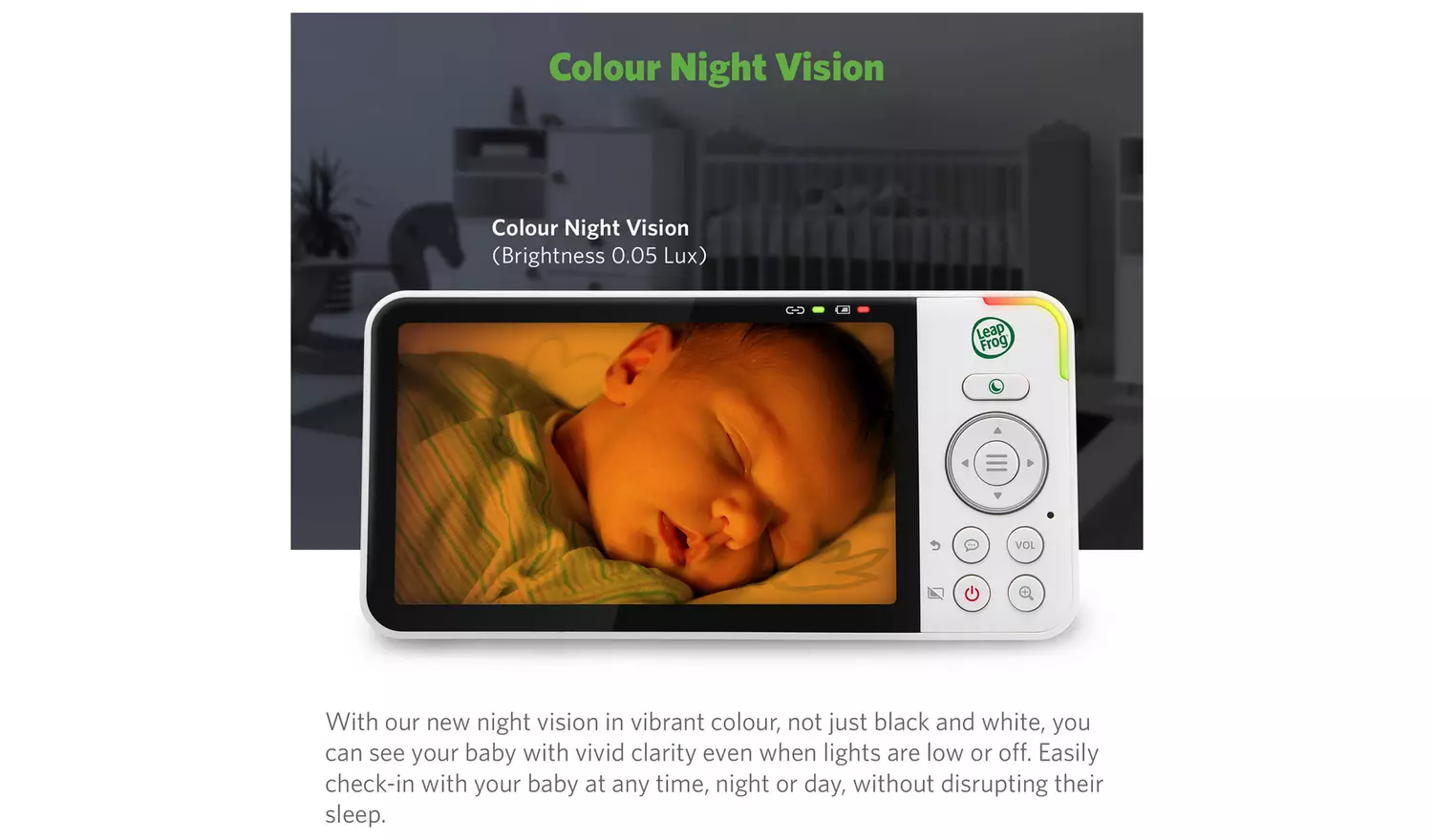 Leapfrog LF815HD 5 Inch Portable Smart Baby Monitor