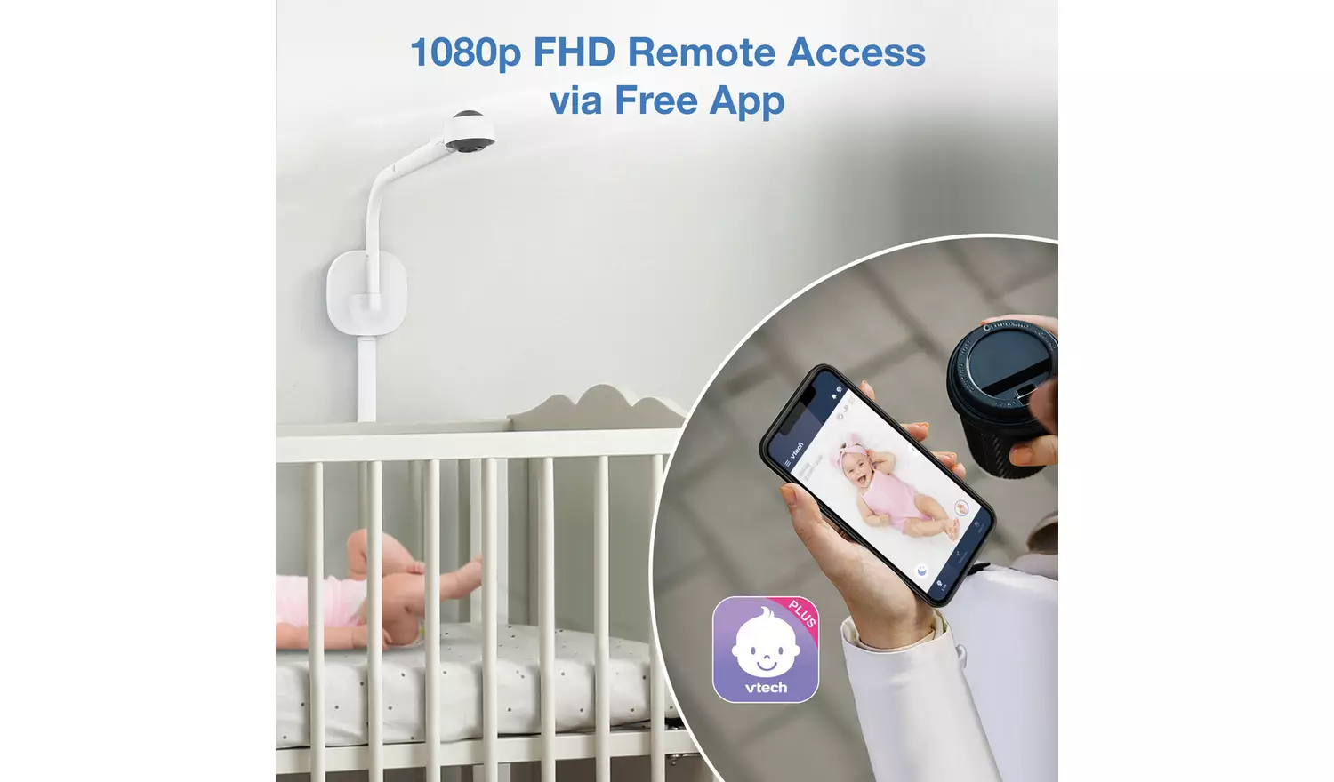 VTech RM7787HD 7 Inch Over-The-Cot Smart Baby Monitor