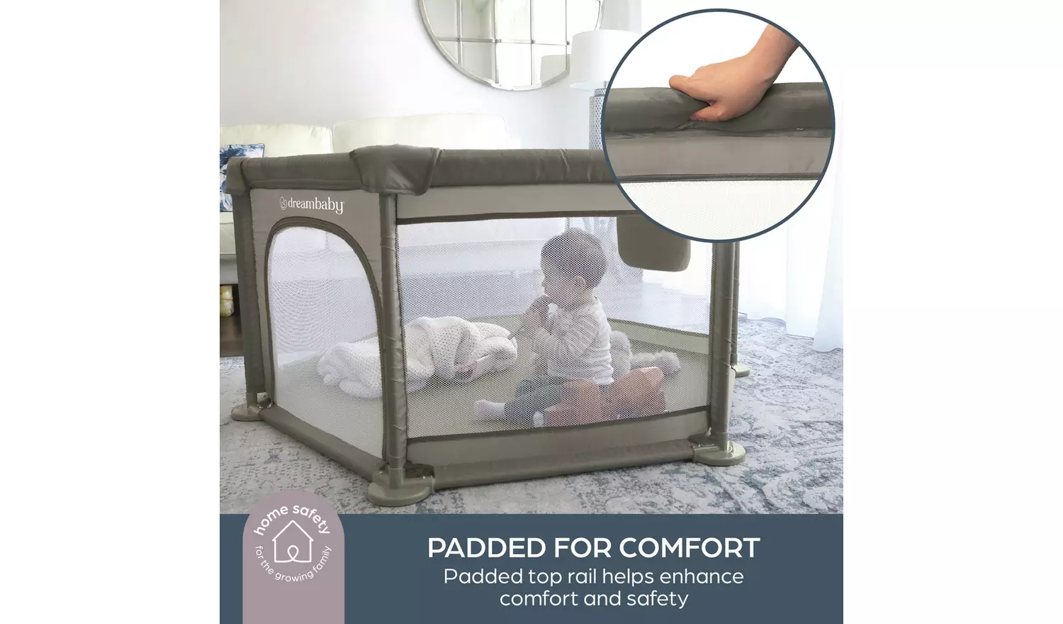 Dreambaby Explore Deluxe Padded Playpen -Taupe