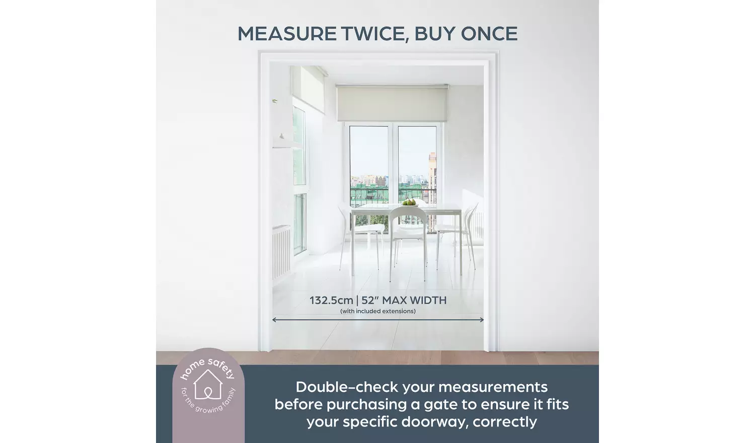 Dreambaby Ava X-Wide Safety Gate Fits 99-132.5cm White