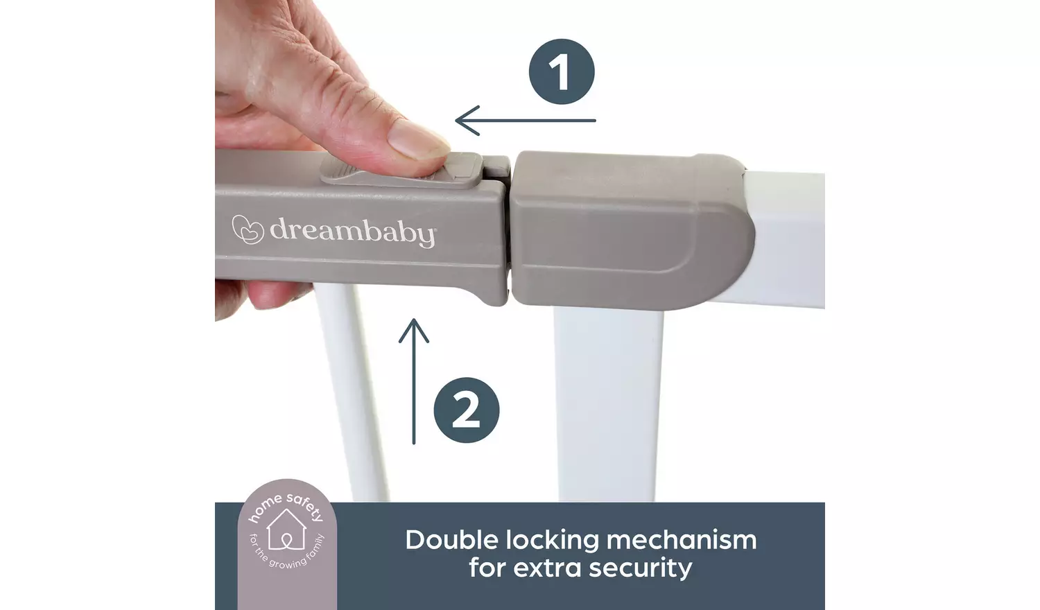 Dreambaby Ava X-Wide Safety Gate Fits 99-132.5cm White