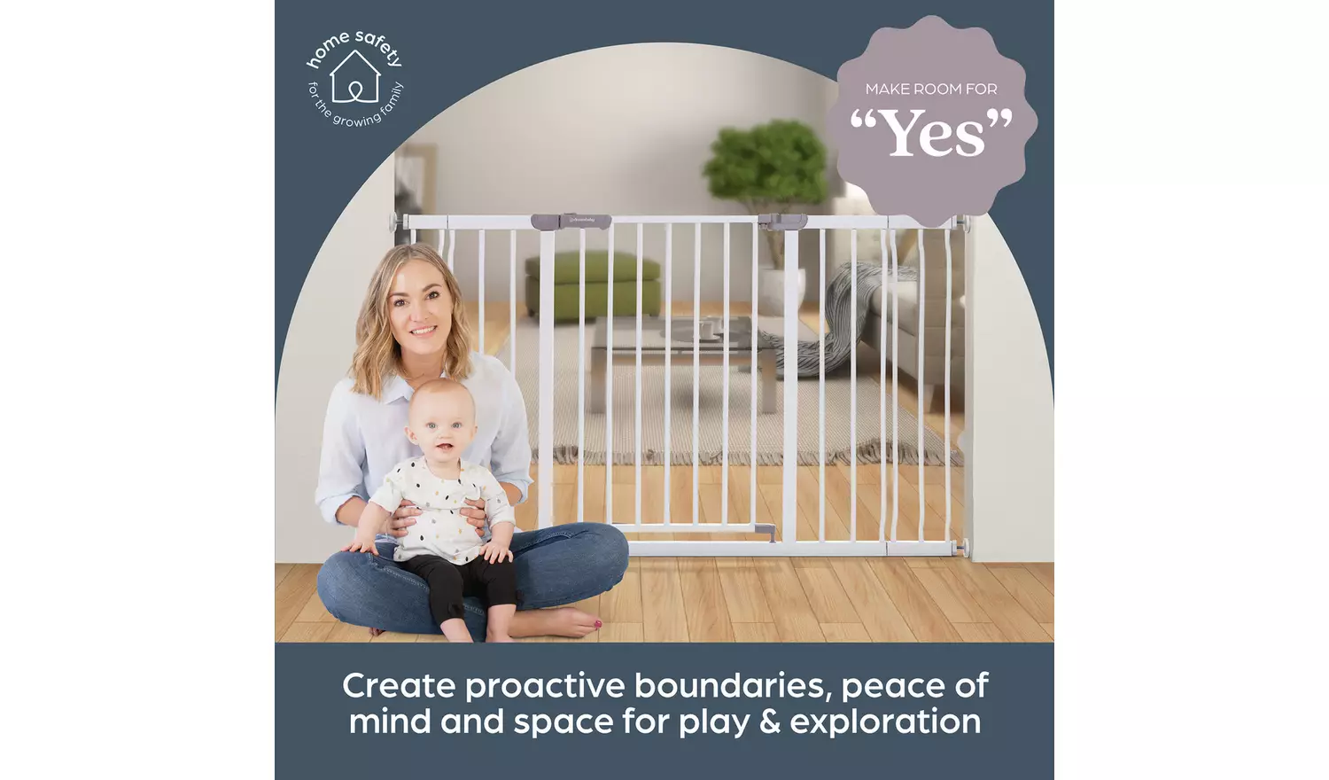 Dreambaby Ava X-Wide Safety Gate Fits 99-132.5cm White